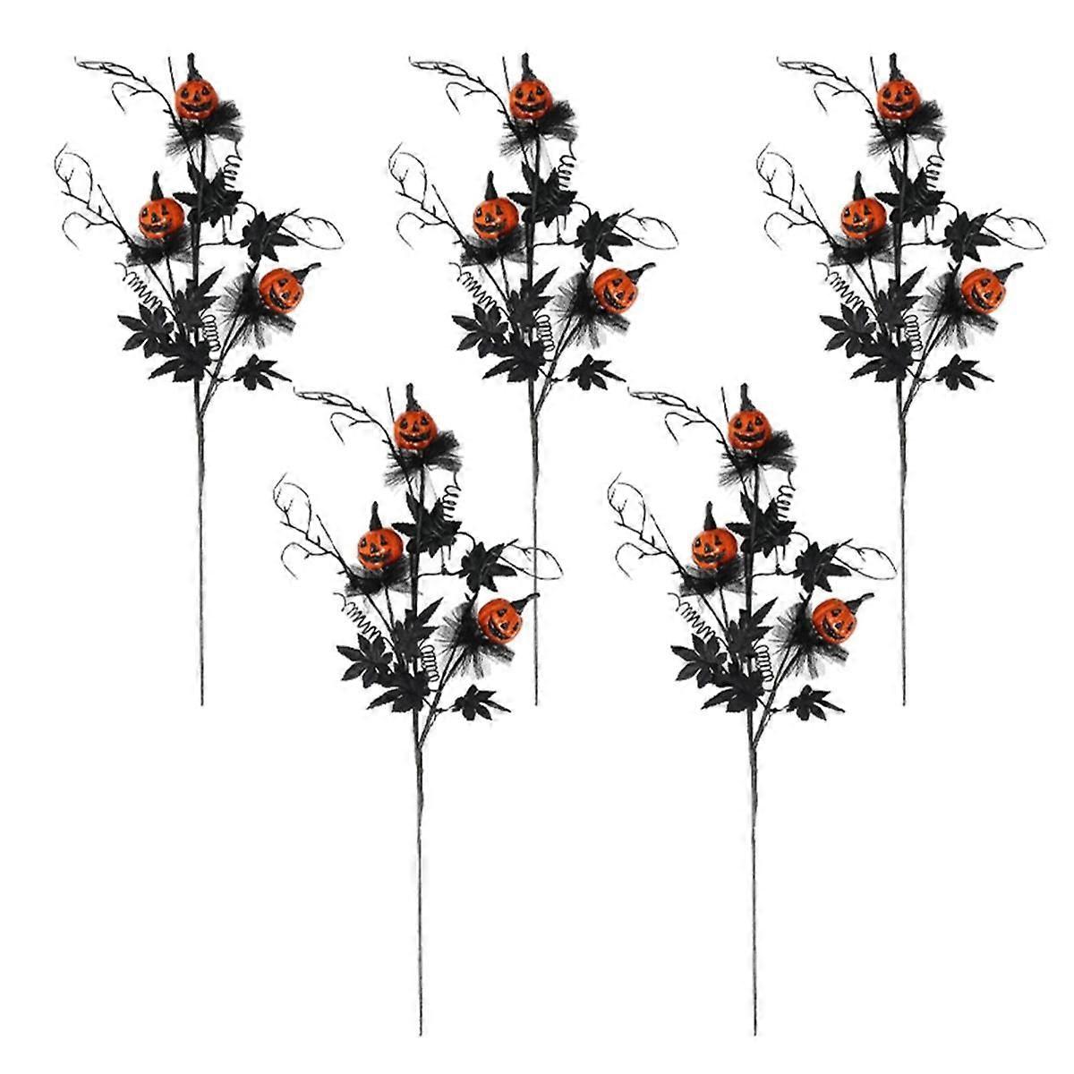 Halloween Horror Decorations Black Horror Pumpkin Cuttings Bouquet Decorations Festive Atmosphere B