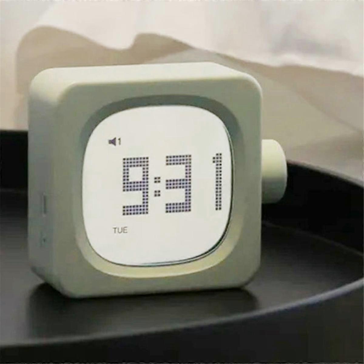 New Block Small Alarm Clock Novelty Student Clock Bedroom Bedside Office Electronic Clock Wake Up L