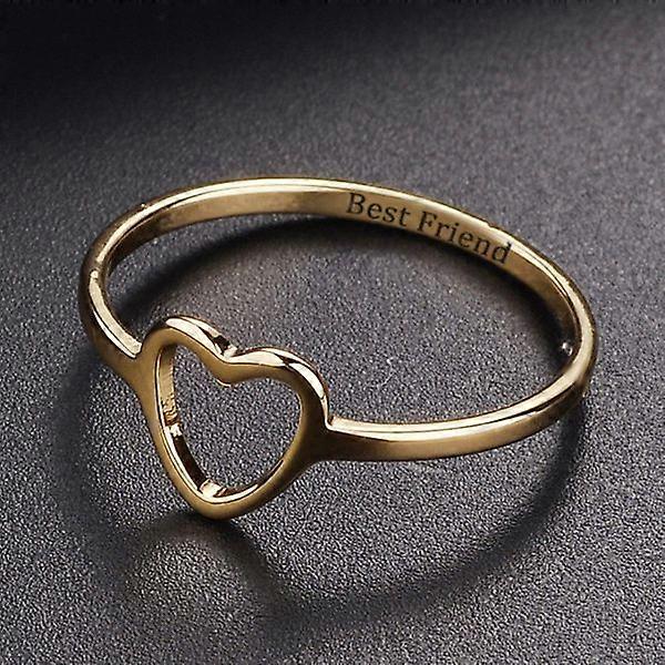 Ladies Simple Heart Design Ring [Gold]