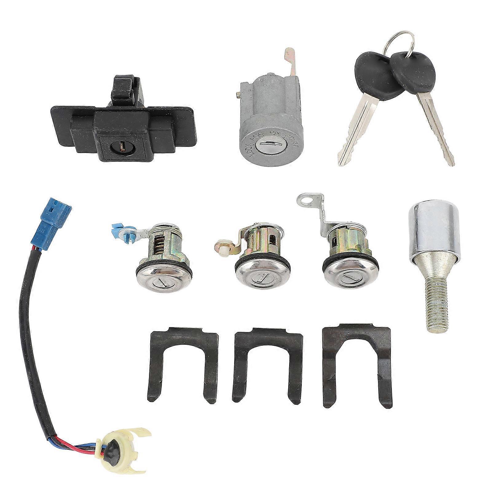 Car Full Lock Cylinder Key Set MR259111 Replacement for Mitsubishi Pajero Montero 2nd Gen 1990-2004 Durable Security Components