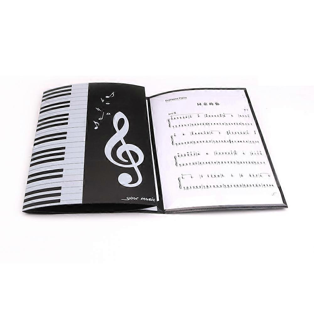 6-Page Foldable Piano Music Holder, A4 Sheet Music Folder