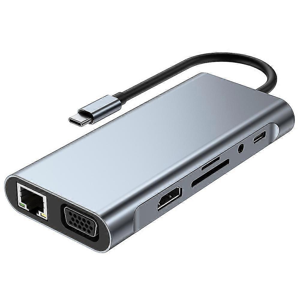 Usb C Hub, 11 en 1 Adaptateur USB C, compatible Macbook Pro / air, plus les appareils de type C