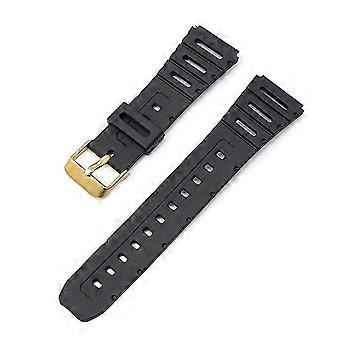18/20mm Für Ca-53W F108w Ae1200 Gummiband Wasserdichtes Sportarmband 20mm Schwarz + Gold