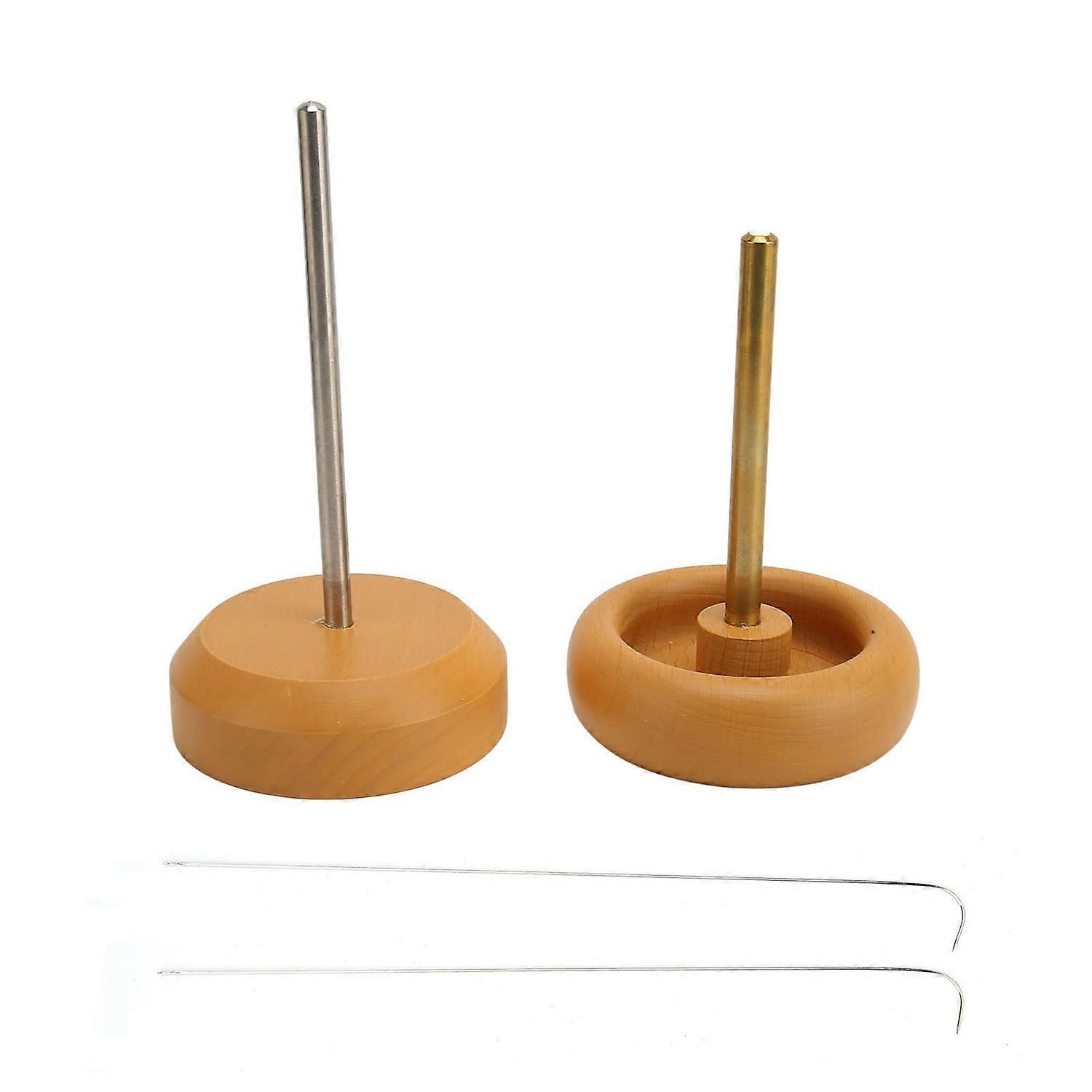 2Pcs Bead Spinner Bowl Strong Durable Wood Easy to Use Time Saving Widely Used Bead Maker for Bracel