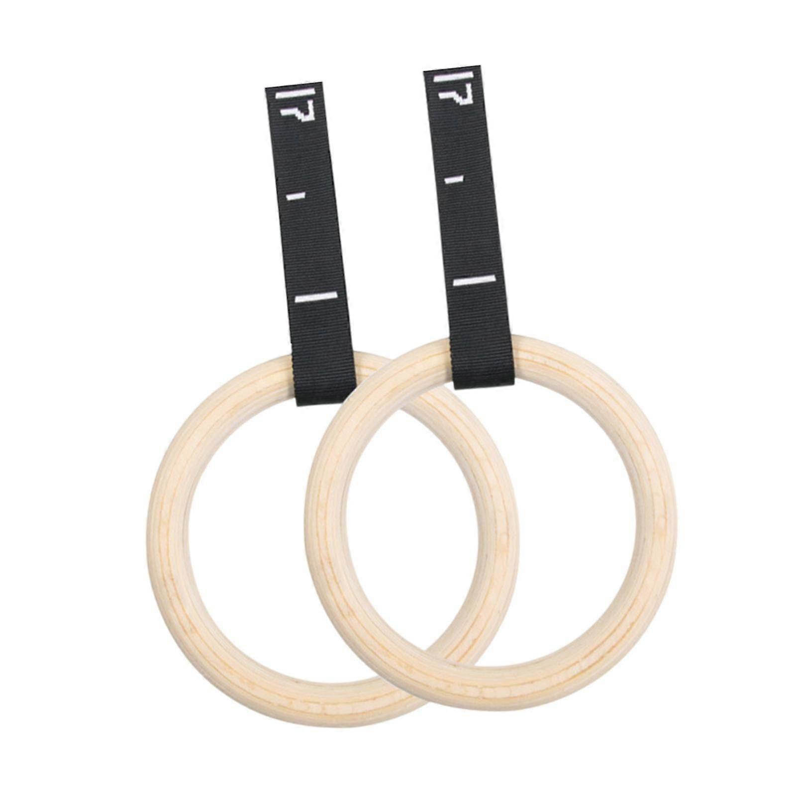 2 Pieces Gymnastics Rings Exercise Rings for Fitness Equipment Exercise 28 mm Rings