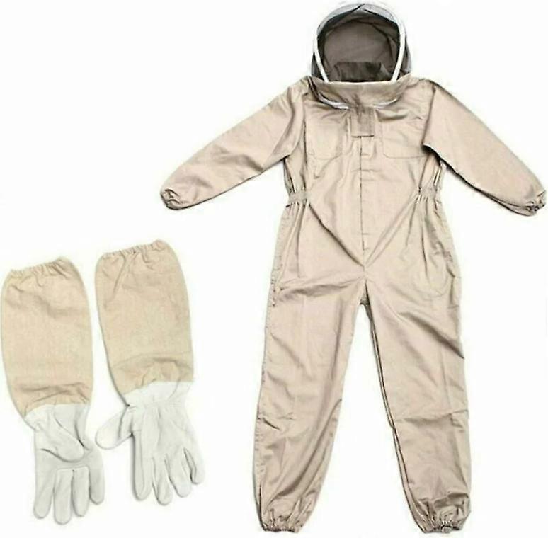 Beekeeper Suit - Professional Beekeeping Outfit with Gloves, Protective Hooded Clothing for Beekeepers Against Wasps, Anti-Wasp Equipment, Size XL