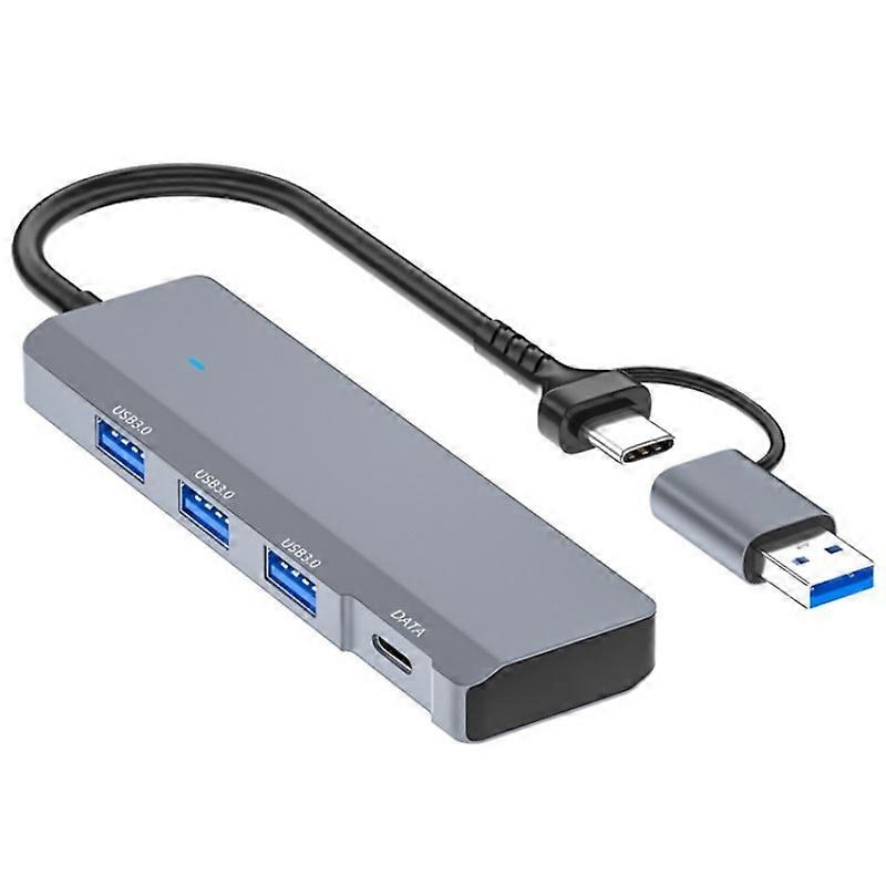 ADS-309D USB / Type-C naar 3 x USB 3.0 + Type-C Datapoort Uitbreidingshub-adapter