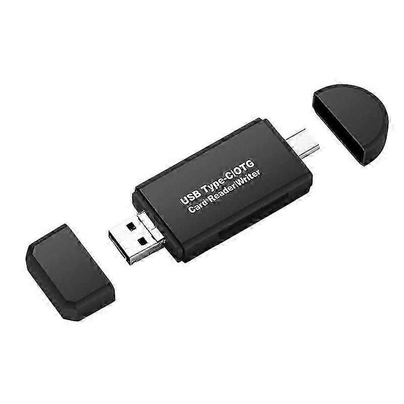 Card Reader, Dual - interface USB and USB Type - C OTG Card Reader/Writer, Compact and Portable for Data Transfer