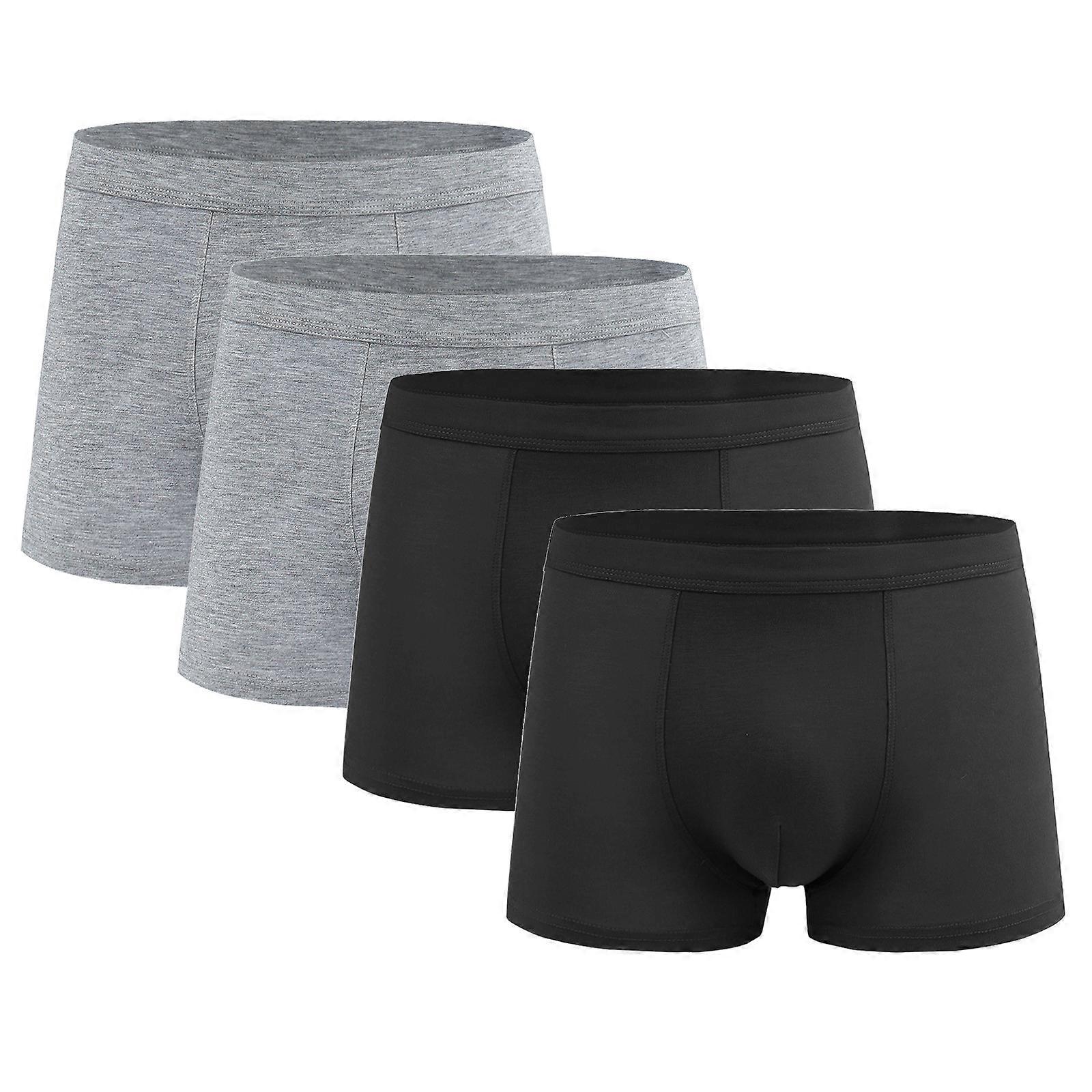 4pcs Mens Underwear Large Size High Elasticity Flat Leg Briefs Style PP
