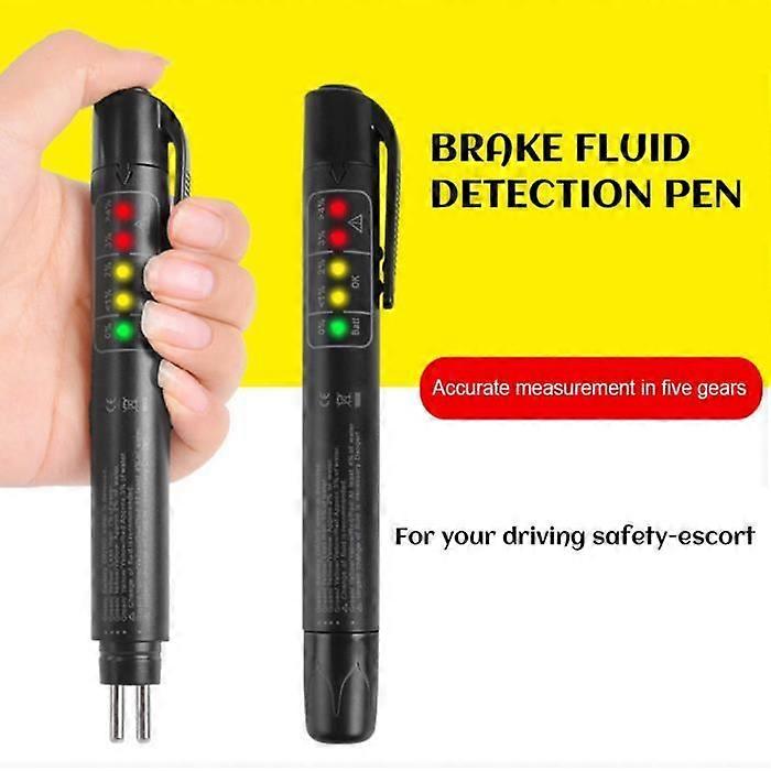 Brake Fluid Tester - Garosa - Portable - 5 LED Indicators - Compatible with DOT3 DOT4 - Non-Slip