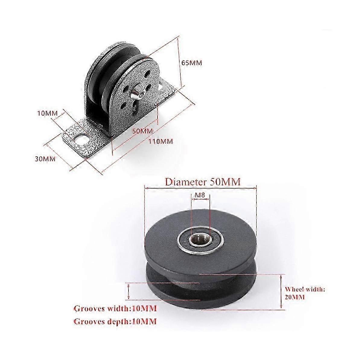 High Strength Solid Single Wheel Pulley Set Home Fitness Rope Machine Build DIY Gym Exercise Equipm
