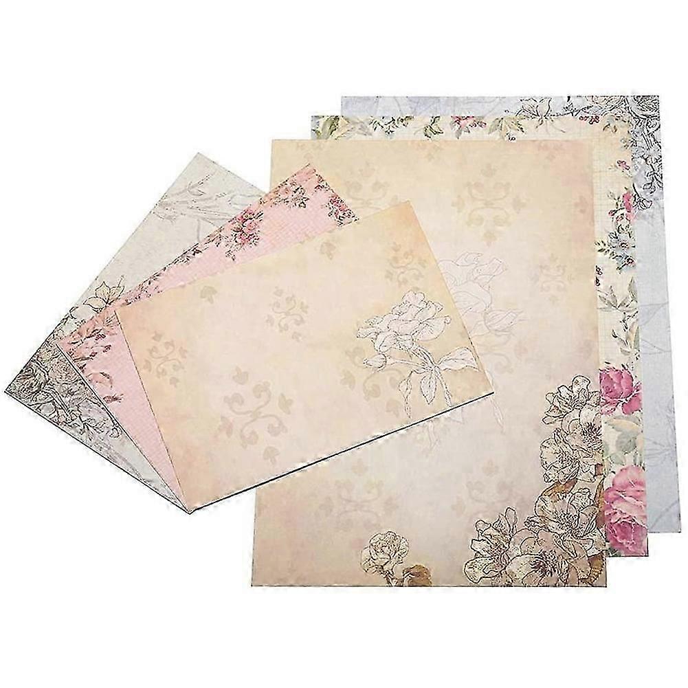 30Pcs Vintage Stationery Floral Writting Paper Matching Envelopes Sets suitable for Handwriting Letters, Ass