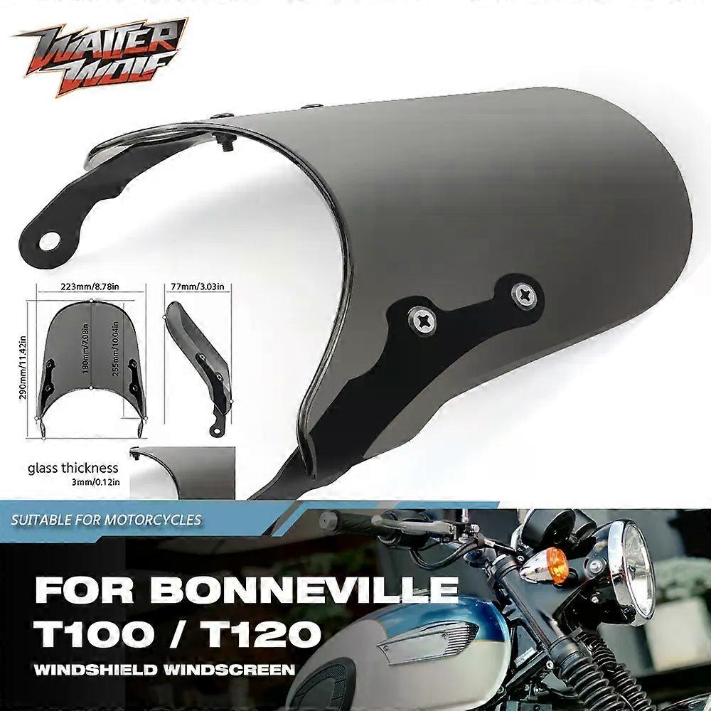 Motorcycle Front Windshield Windscreen compatible forBonneville T100 T120 Thruxton Scrambler 900 Accessories Wind Deflectors Pare-Brise MAXP