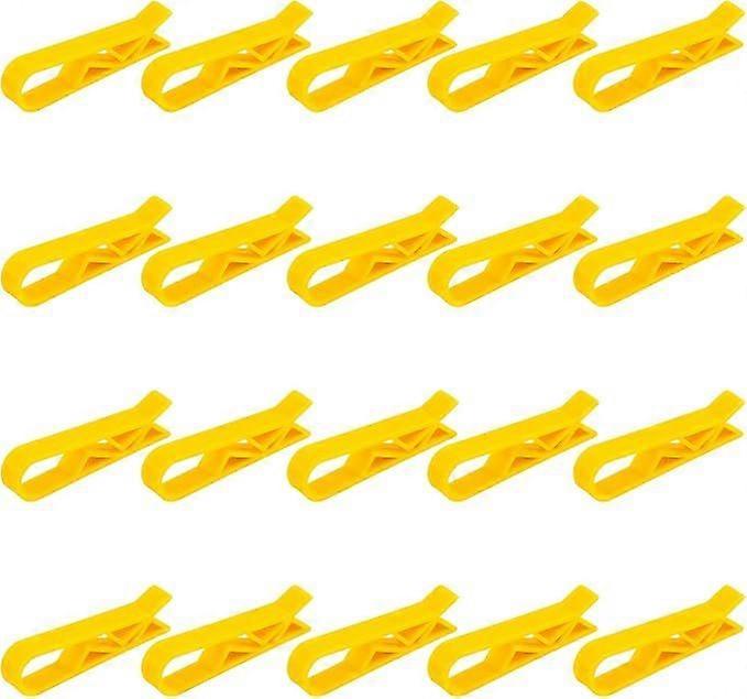 20pcs Yellow Plastic Kitchen Trash Can Non-Slip Bin Clips