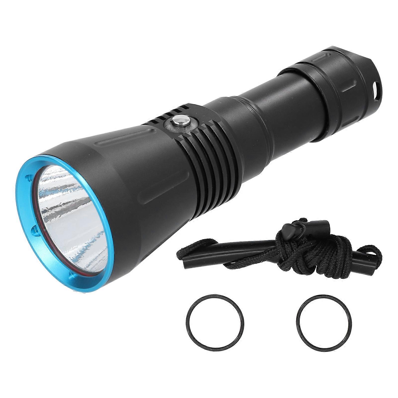 Diving Torch 10000lm Strong Light Flashlight for 150m Underwater Fishing