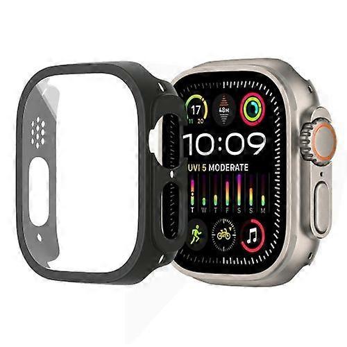 For Apple Watch Ultra 2 / Ultra 49mm Painting PC Hybrid Tempered Film Integrated Watch Case
