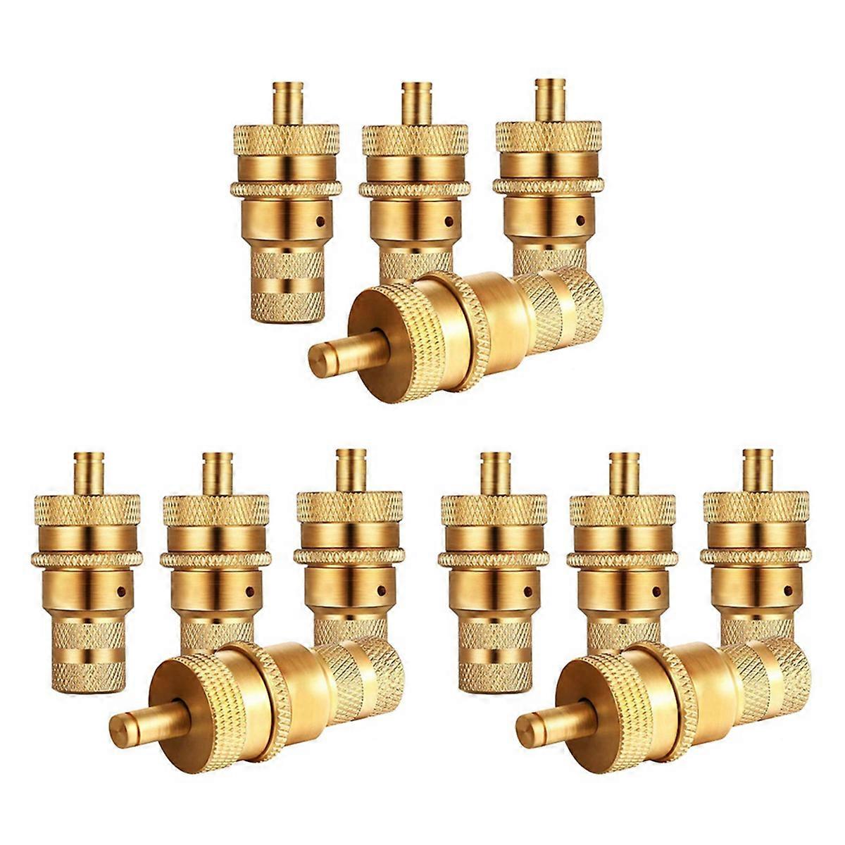 12Pcs Offroad Brass Tire Venting Machine S Kit Automatic 6-30Psi Tyre Tire Pressure Relief Valve De