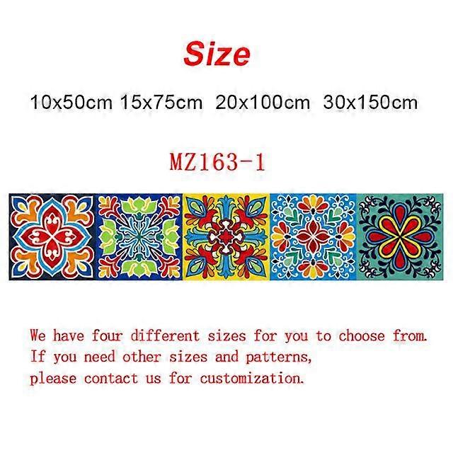 Colorful Pattern Ceramic Tiles Wall Sticker Tables Bathroom Kitchen Home Decor Wall Decals Waterproof Peel & Stick PVC Art Mural