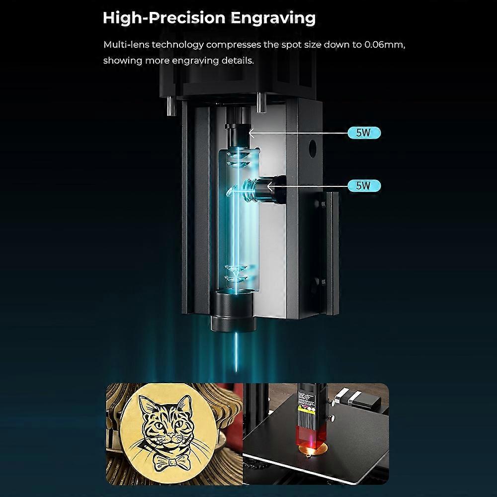 Creality Laser Module 10W Power 0.06 High-Precision 455nm Engraving with Control Box Easy to Install
