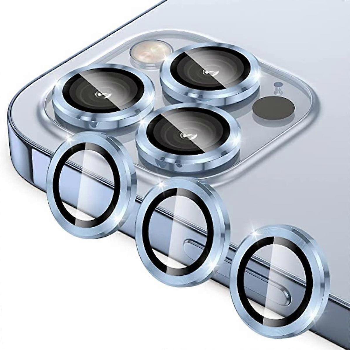 For Apple iPhone 15 Pro/Pro Max Tempered Glass Camera Lens H9 Light Blue