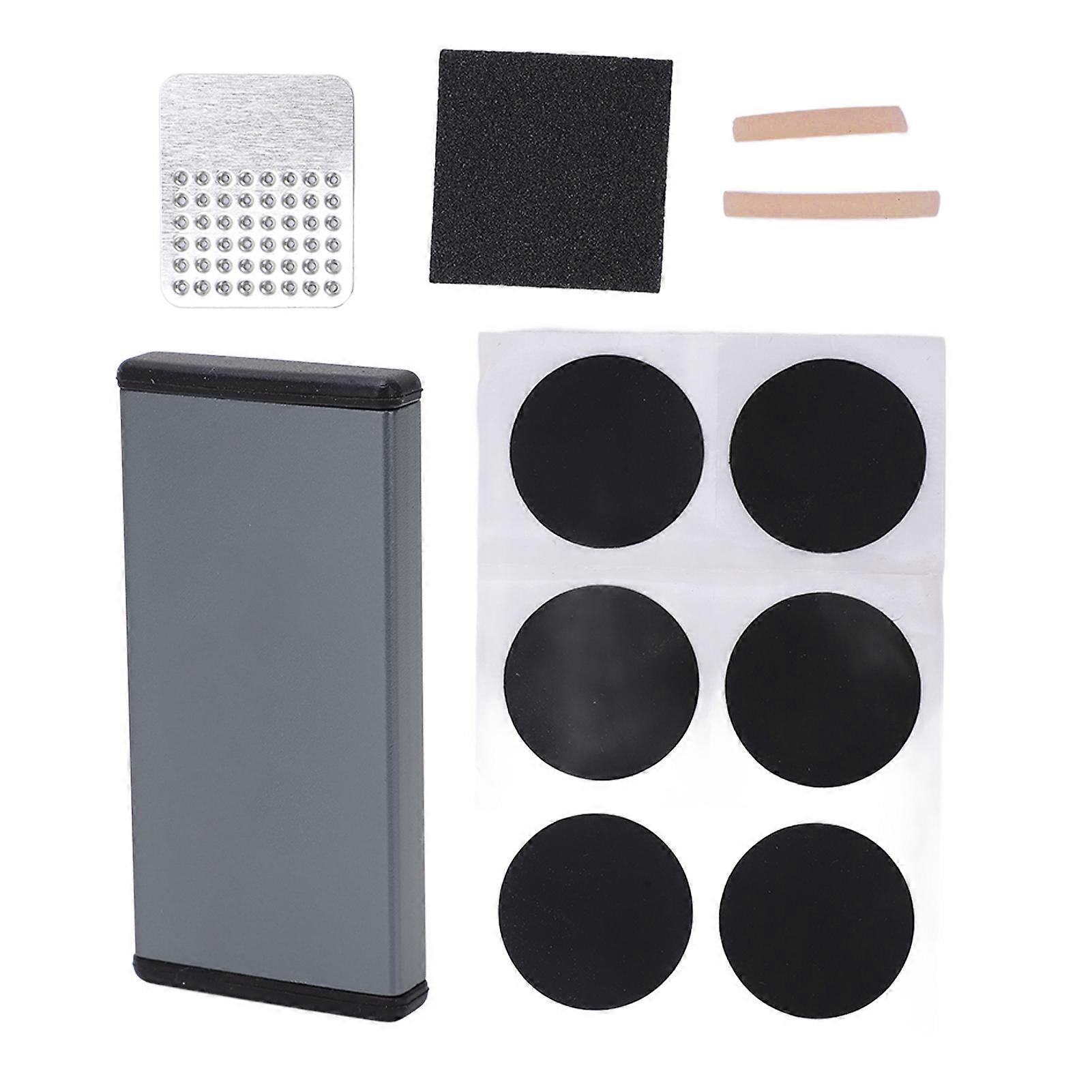 Κιτ επισκευής μπαλωμάτων ελαστικών ποδηλάτων Κουτί κιτ επισκευής χωρίς κόλλα για ποδήλατο δρόμου βουνού EmergencyGrey