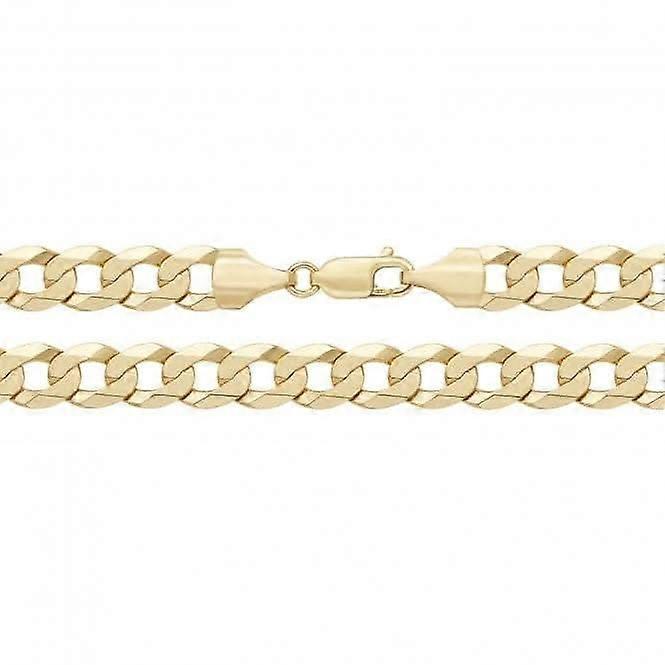 9CT Yellow Gold Flat Boulevard Curb Chain CH444