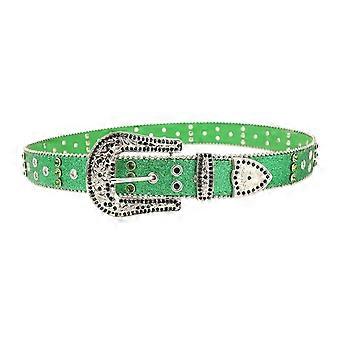 Green Color Waist Belt Shinning Rhinestone Belts for Woman Men Adjustable  Pin Buckle Waist Strap for Jeans Dress L | Fruugo FI