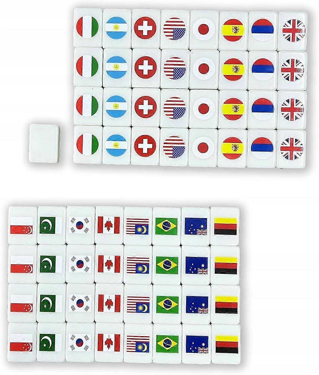 Flag Pattern Blocks Giochi per feste di Pasqua Blocchi Mahjong Tiles Set
