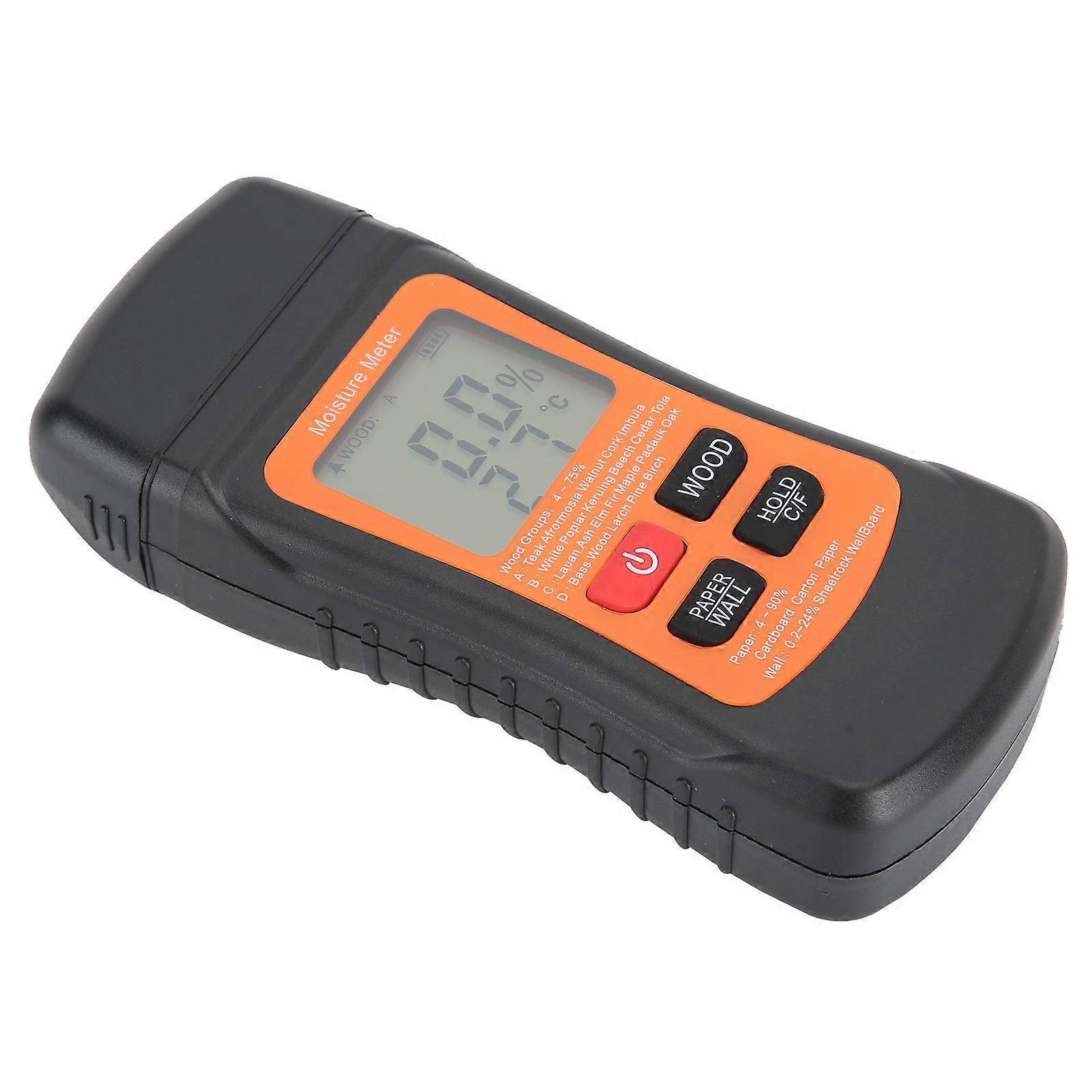 2in1 Digital Wood Moisture Meter Tester 14.3x6x2.9cm ABS