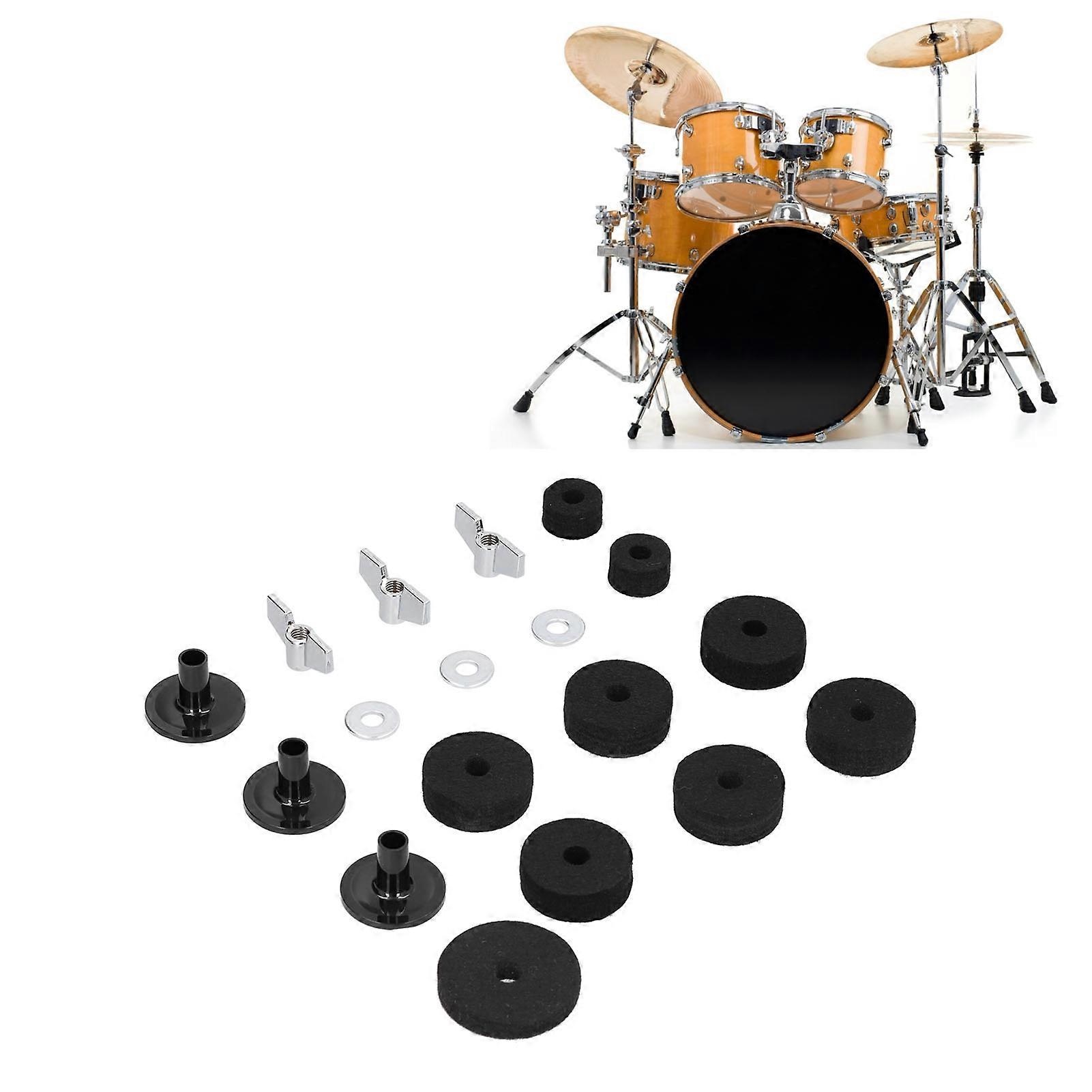 18PCS Cymbal Replacement with Base Wing Nut Washer for Drum Set Hardware Accessory
