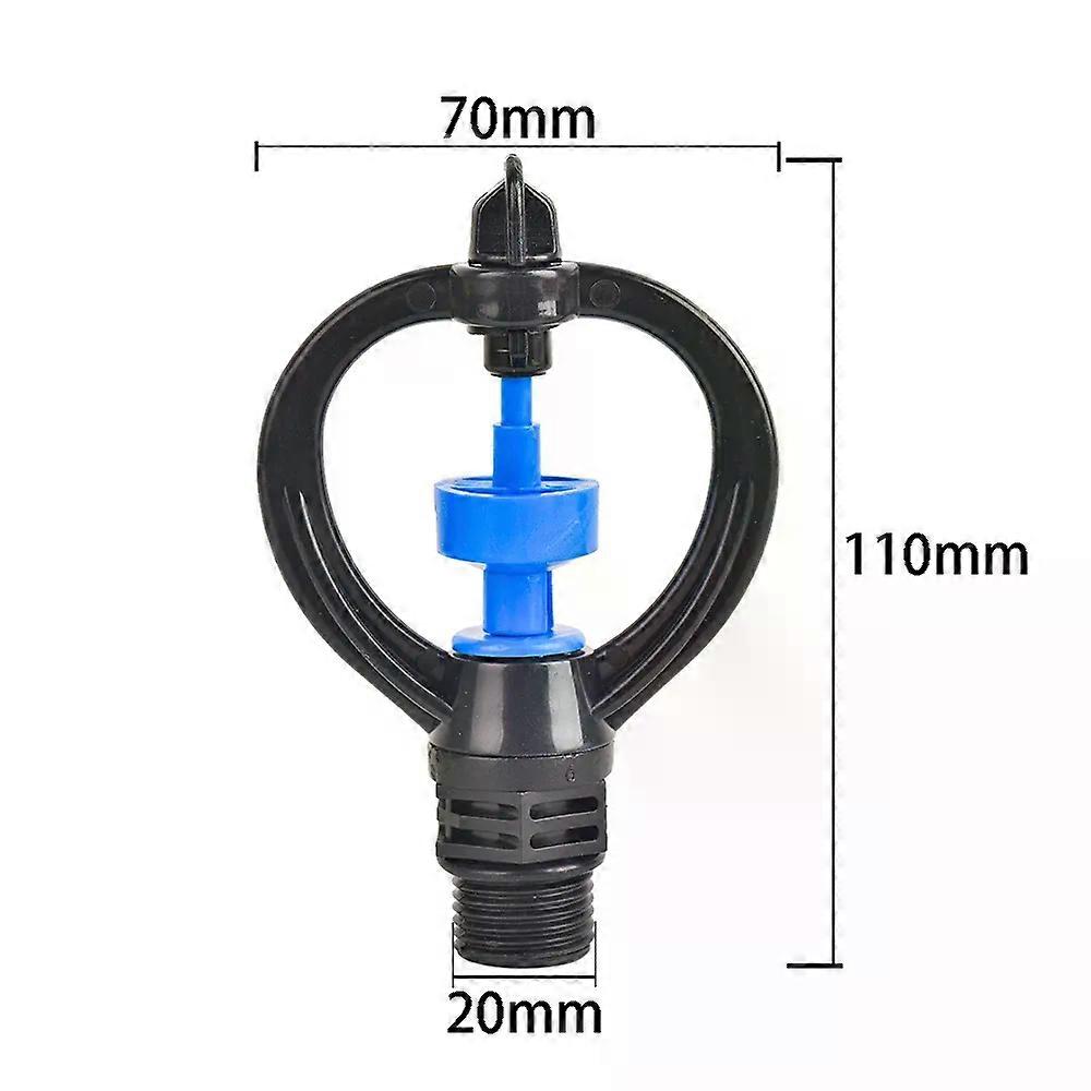 1Pc Garden Lawn 360 Degree Rotating Sprinkler 1/2 Thread Scattering Nozzle Automatic Rotating Watering Nozzle With Support