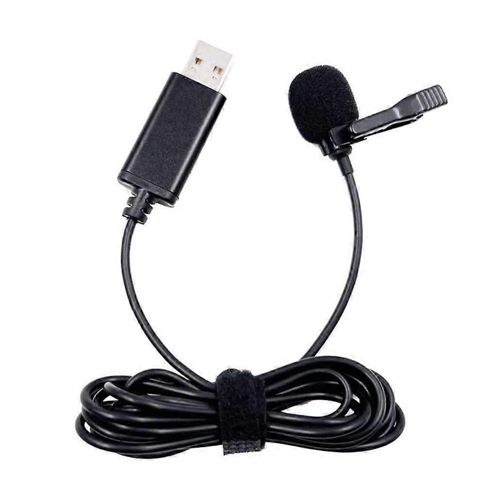 USB 2.0 Mini Lavalier Lapel Buttonhole Mini Microphone For Camera Phone Laptop