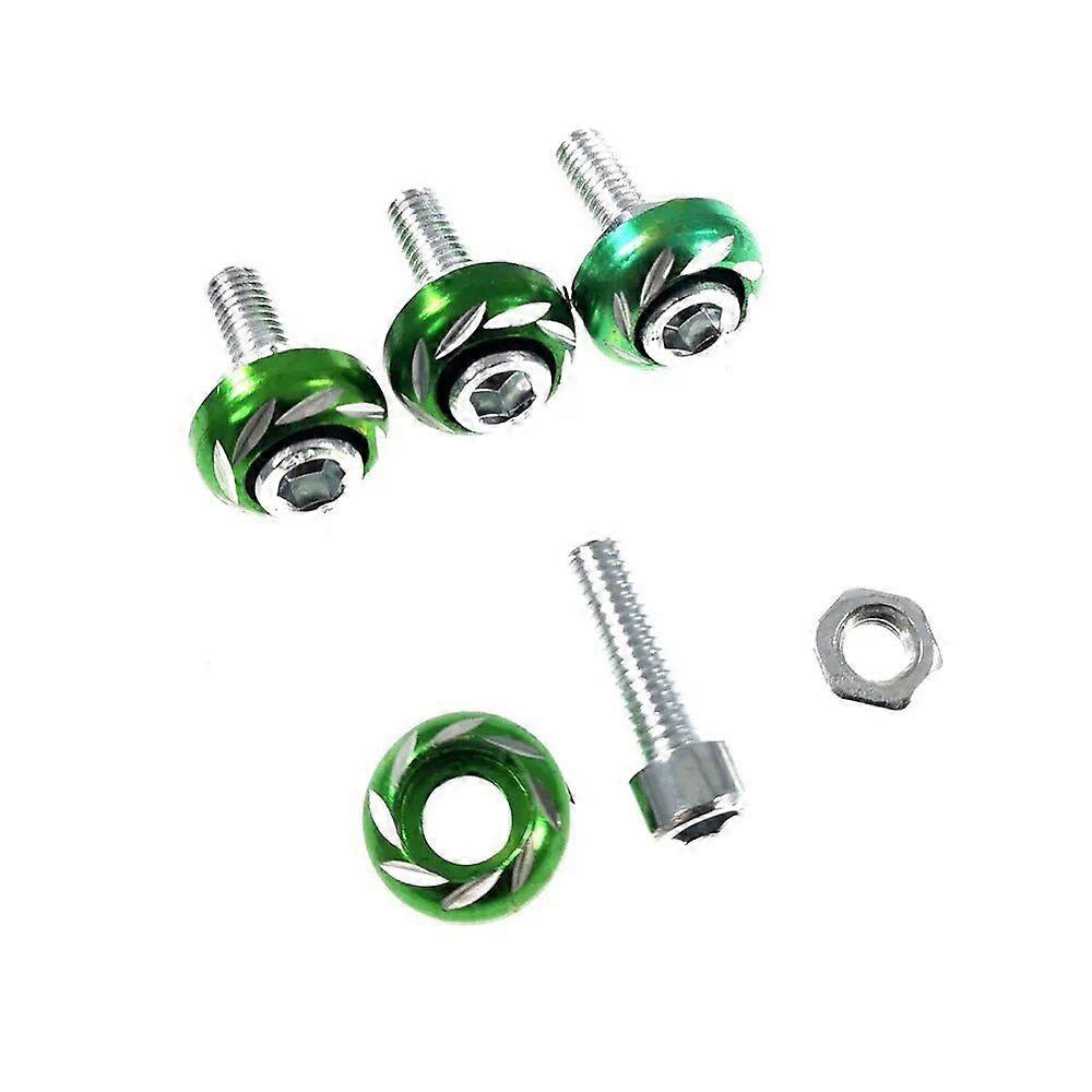 عالمي 4 قطع الموضوع لوحة ترخيص الإطار مسامير مسامير لشاحنة السيارات الأحمر لوحة الترخيص مسامير