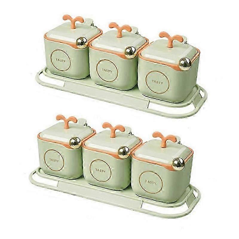 Spice Boxes Seasoning Box Seasoning Jar Set With Lid Comes And Seasoning Spoon 3 Piece Set Seasoning Storage Container