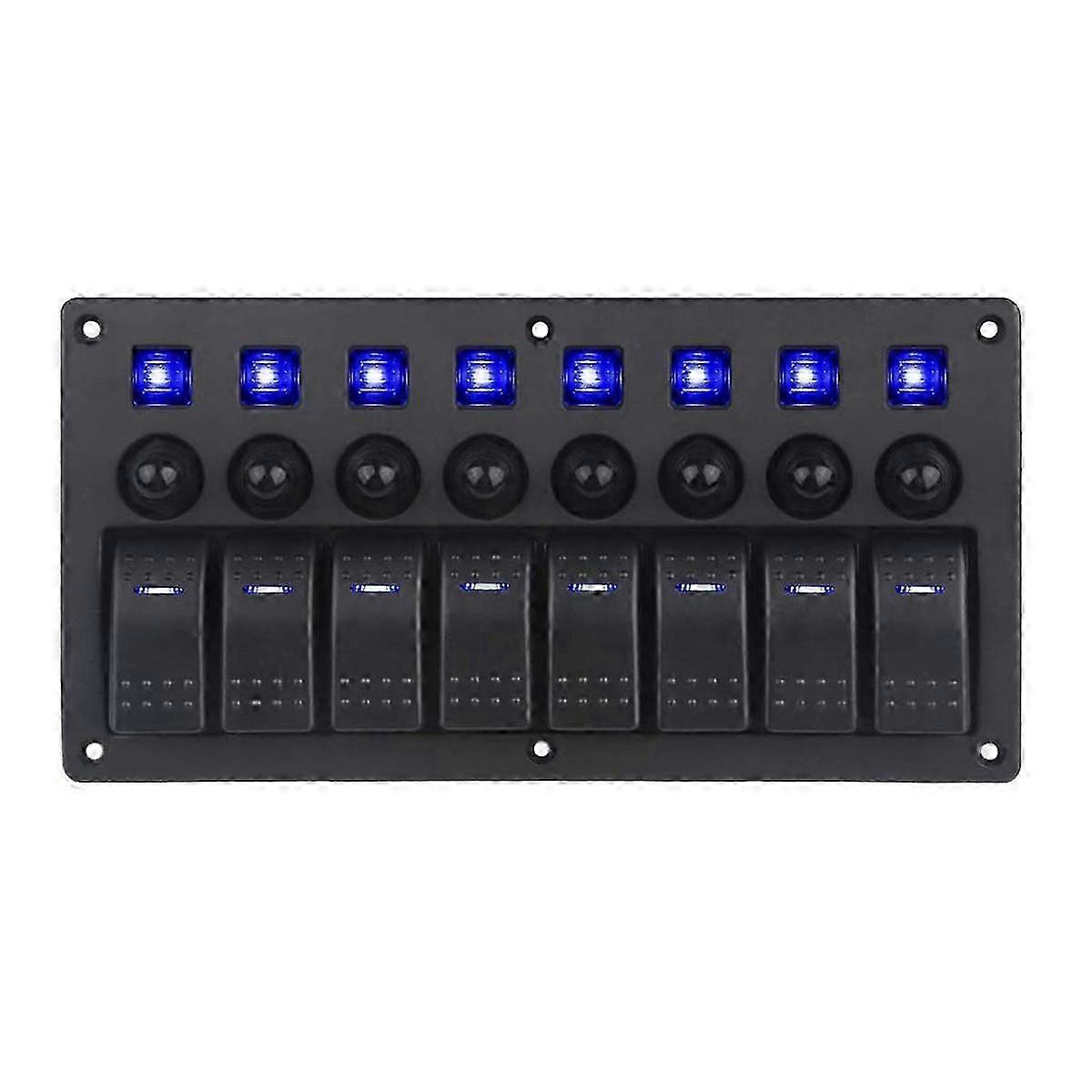 8Group Combination Panel Switches Marine Toggle Switch Power Female Switch Switch Panel for Automo