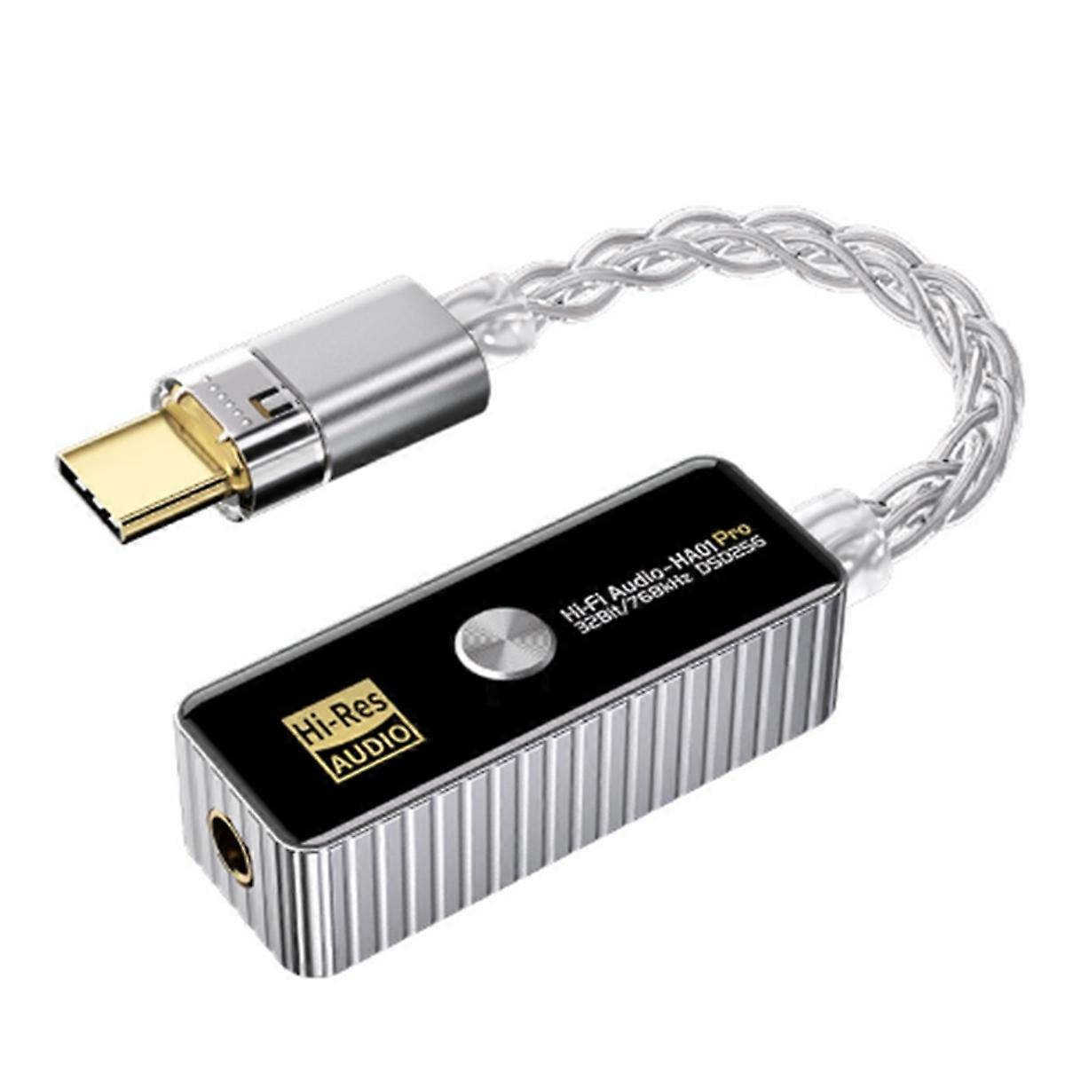 Audio Adapter Portable Dual Chip CS43198+CT7601 USB HIFI Silver
