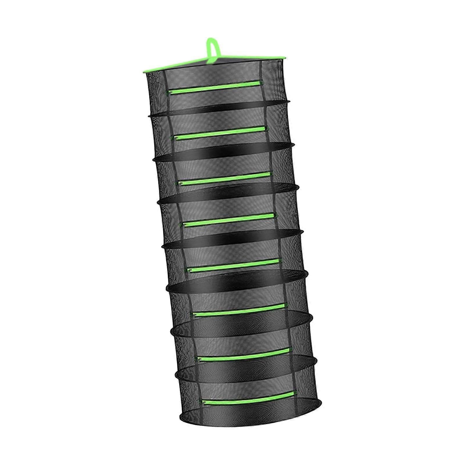 Plant Drying Rack Net - 8 Layer Foldable Drying Rack for Indoor Outdoor Use, 60cm Diameter with Storage Bag