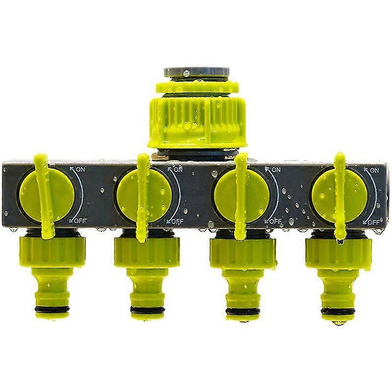 Garden water divider, one in four valve diverter