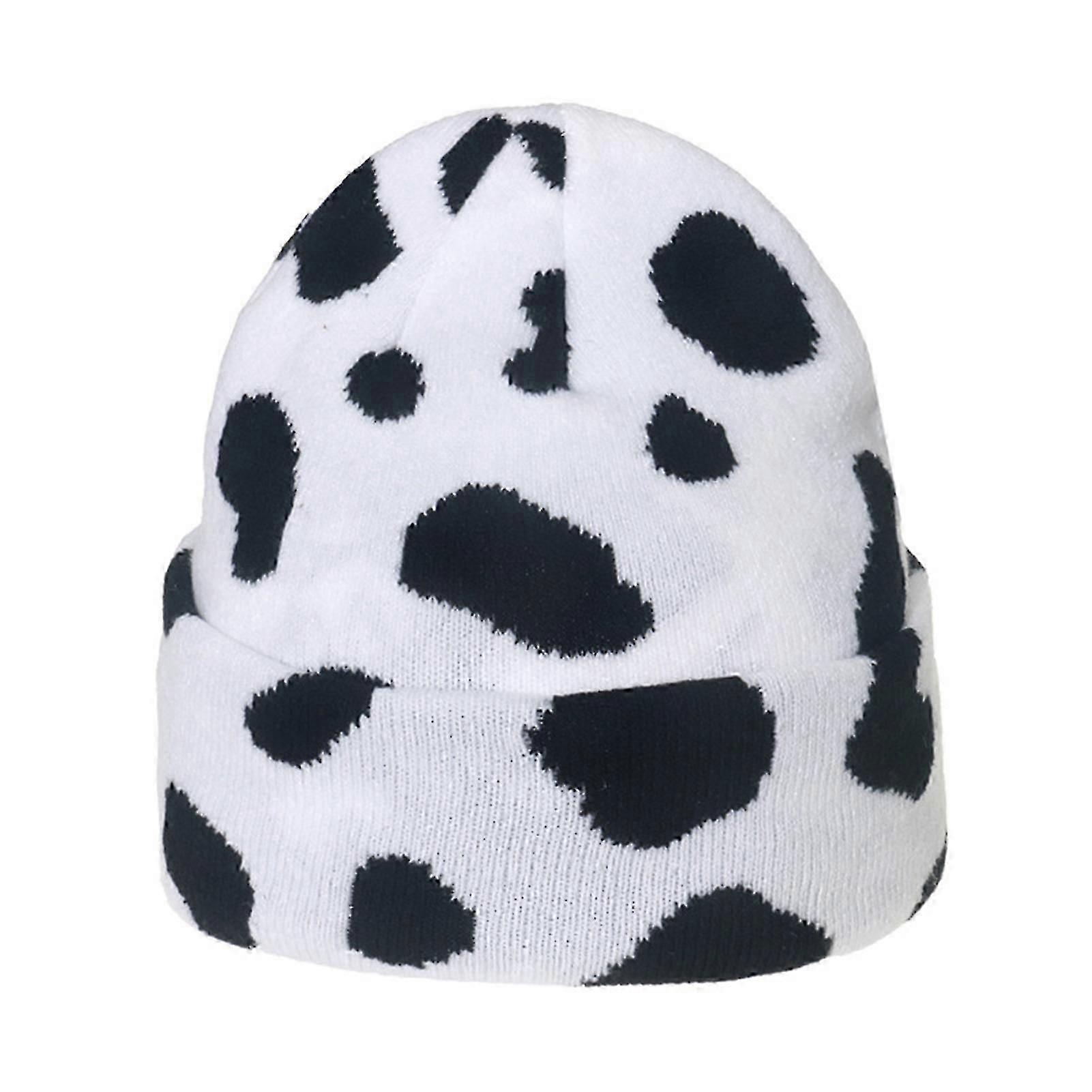 Student Beanie Hat Leopard Pattern Chaud Automne Hiver Épais Casquette Extensible Pour Outdoor
