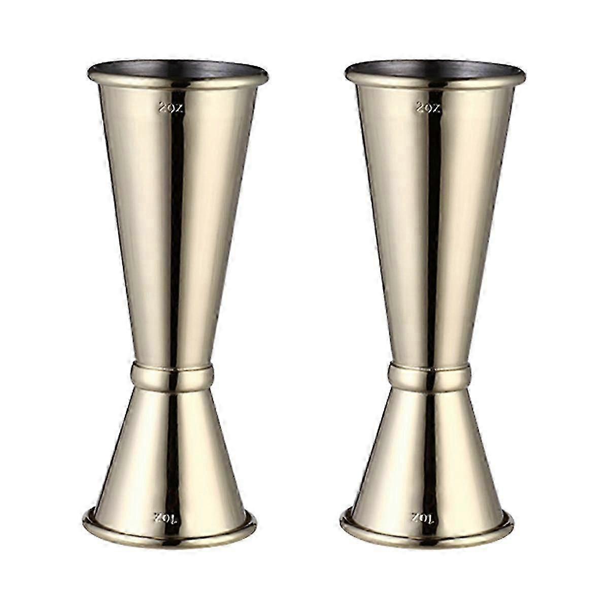 2 Pcs Jigger for Bartending 1oz 2oz Stainless Steel Jigger Japanese Style Double Jigger Measuring T