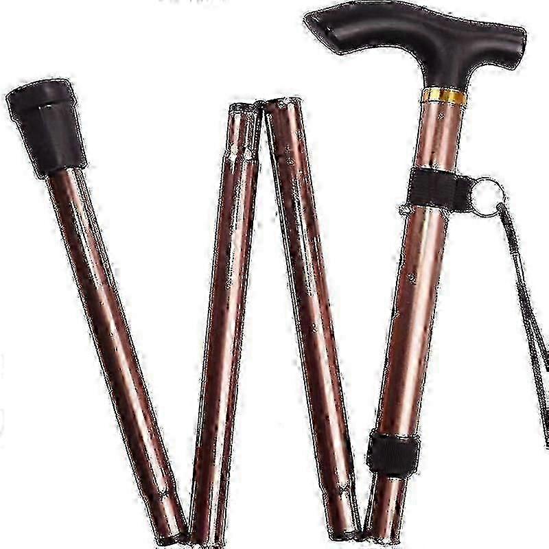 Folding Cane, Adjustable Mobile Auxiliary Non-slip Cane