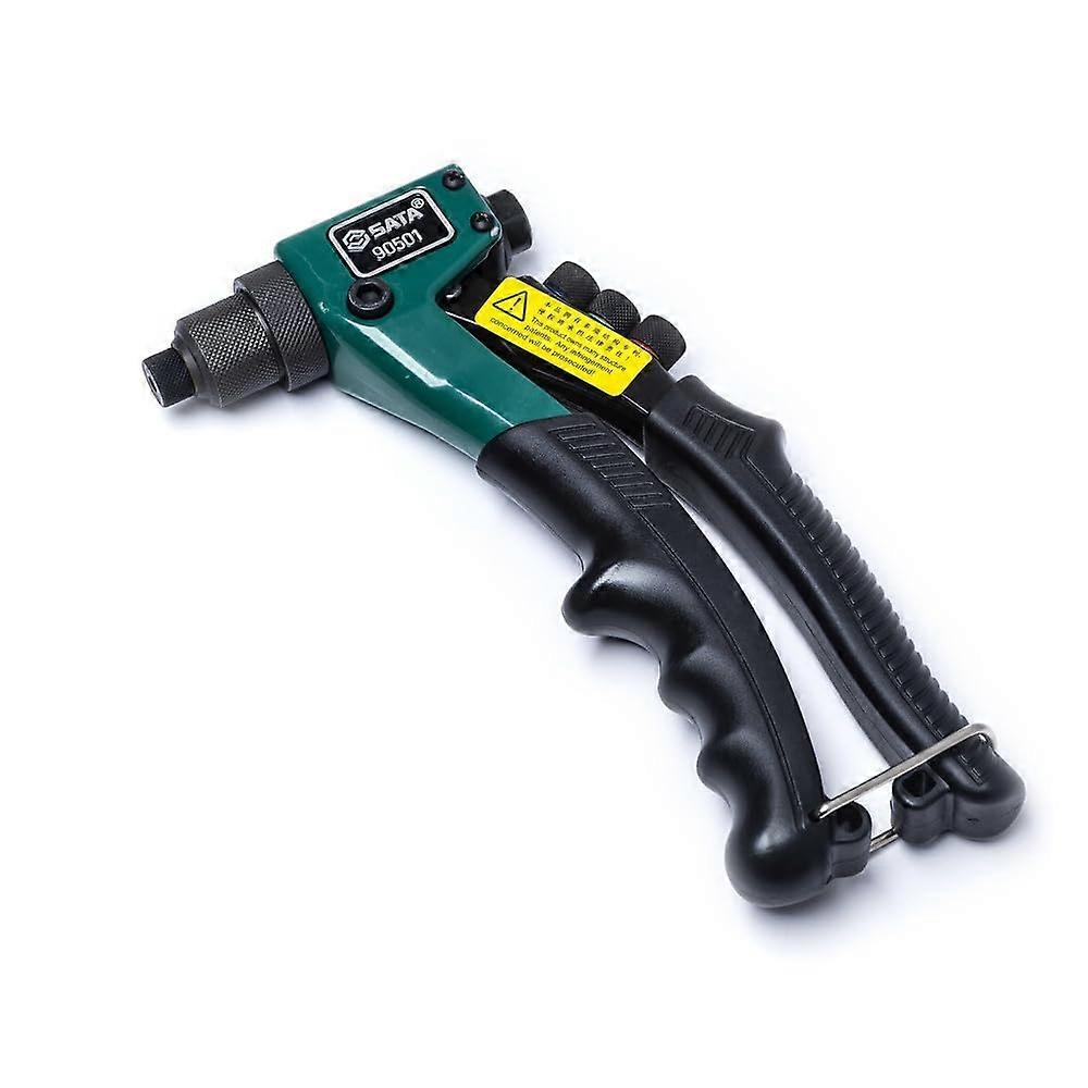 8Inch Riveter Gun, with a HeavyDuty Steel Body and a SpringLoaded Rubber Handle that Ejects Rivet Stems Automatically ST90501SC