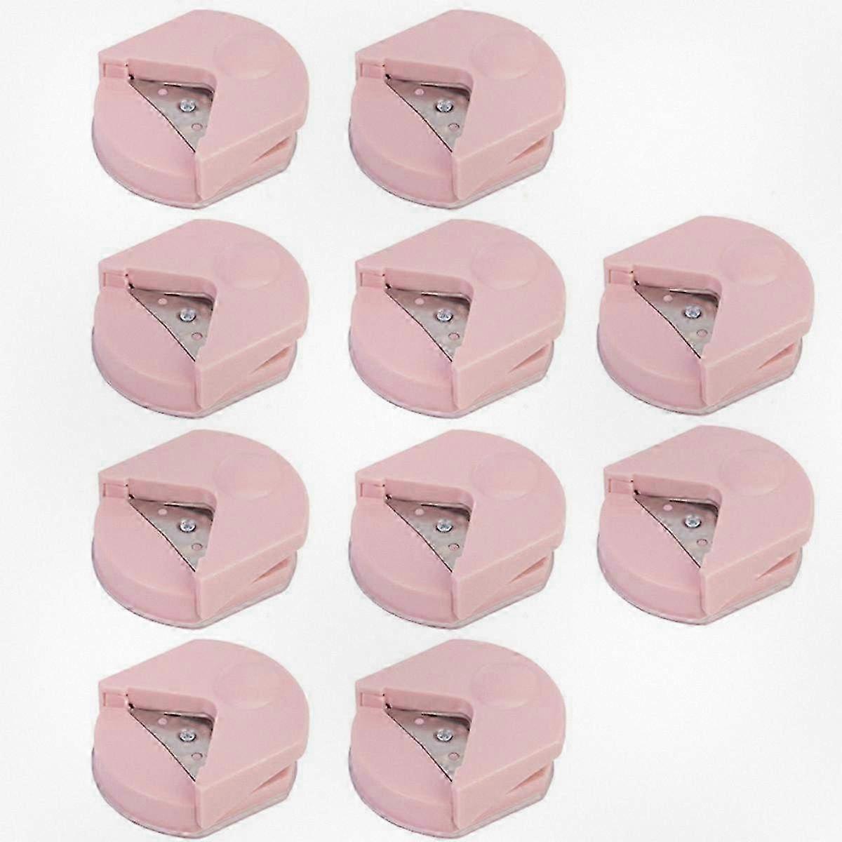 pink paper corner cutter for photos and business cards, round and angle edge trimming tool