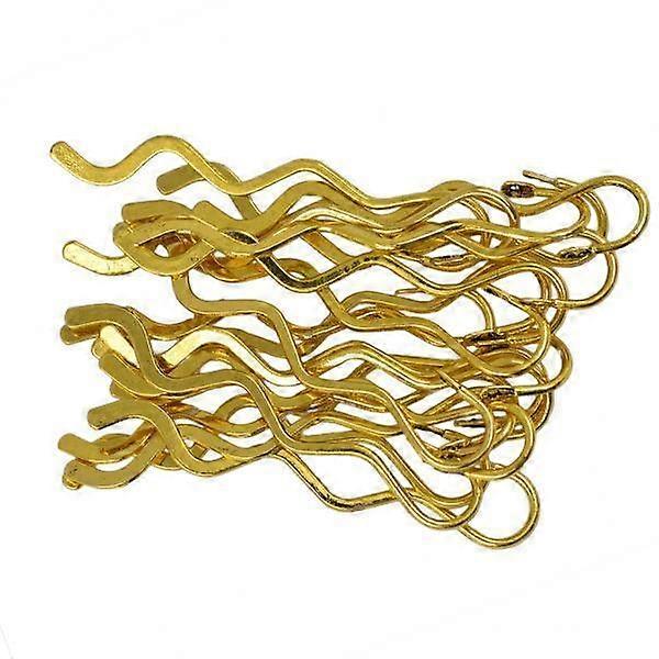 4X 20pcs Smooth Gold Wave Beading Bookmark with Loop Handmade Jewelry Findings