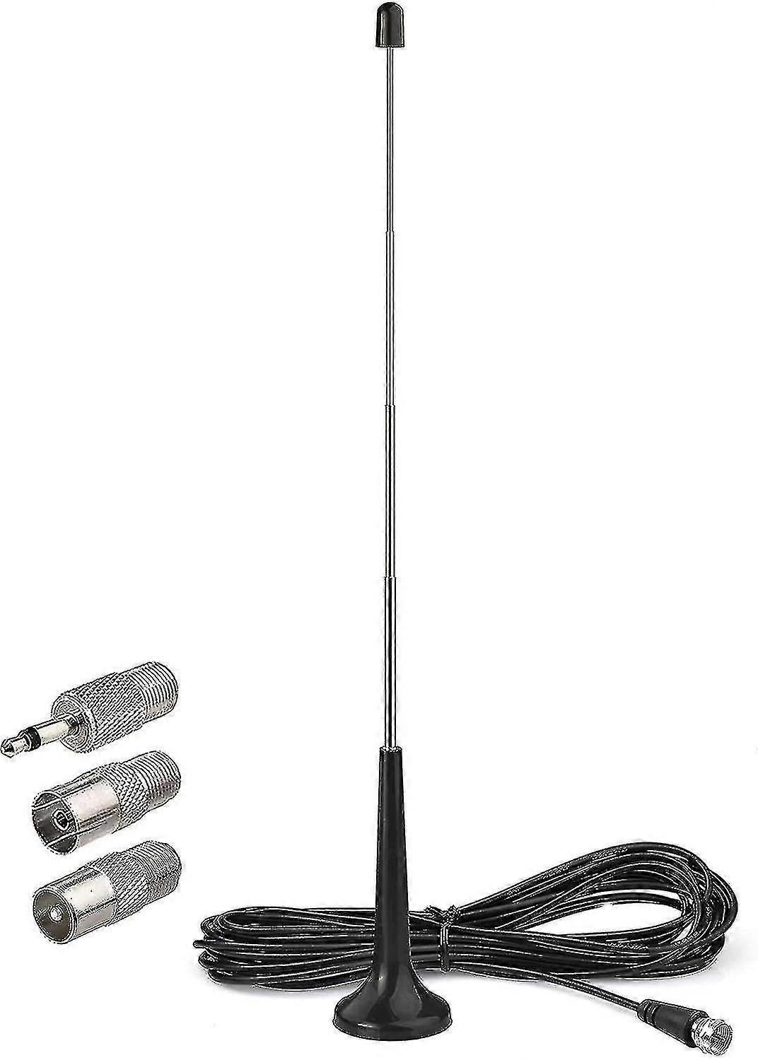 Radio antenna 75 ohm F plug and 3 meter extension cable