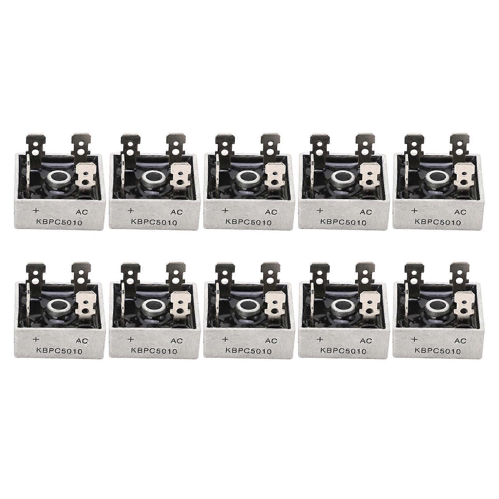 10Pcs 1000V 50A Single Phase Diode Bridge Rectifier Excellent Cooling System Diode Bridge Rectifier