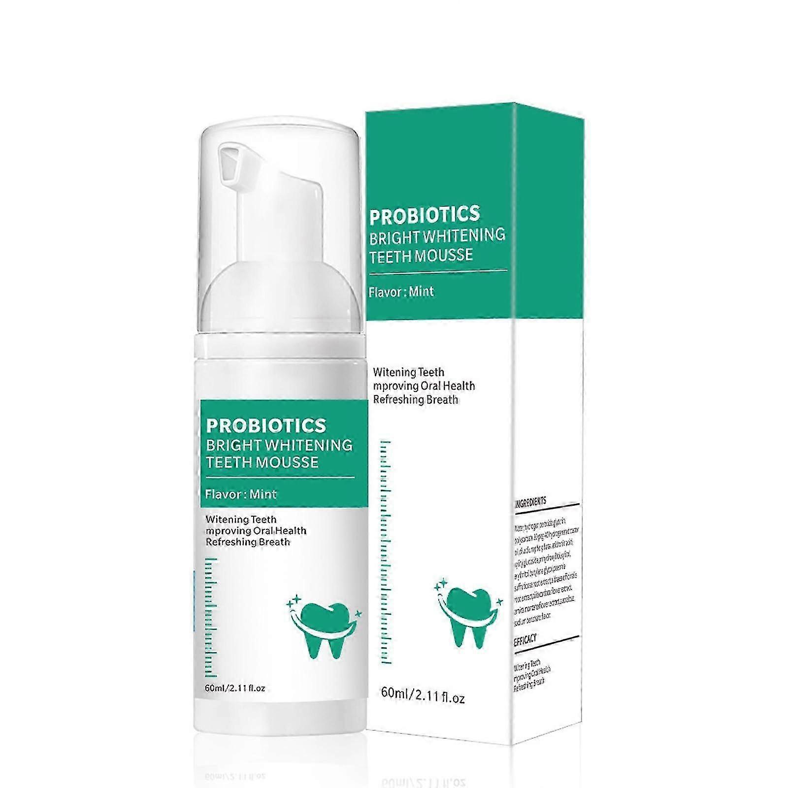 Teeth WhiteningMousse Toothpaste Clean Foam Toothpaste Toothpaste Teeth Foam Toothpaste Intensive Stain Removal Toothpaste 60ML