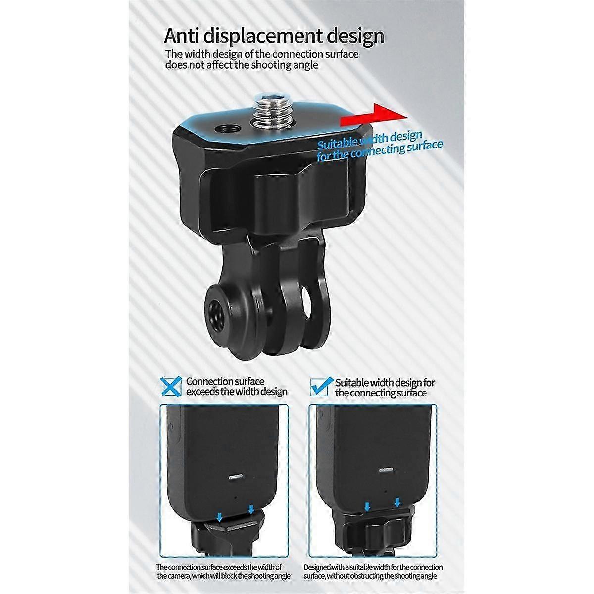 Three-Card to 1/4 Adapter with Fixed Mounting Base & Positioning Disassembly Tool for Camera Bracket Accessories