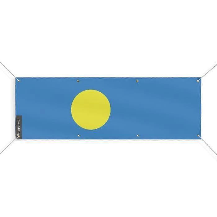Flag Banner - PIXELFORMA - Palau - 8 Grommets - 130x390 cm - Durable Polyester