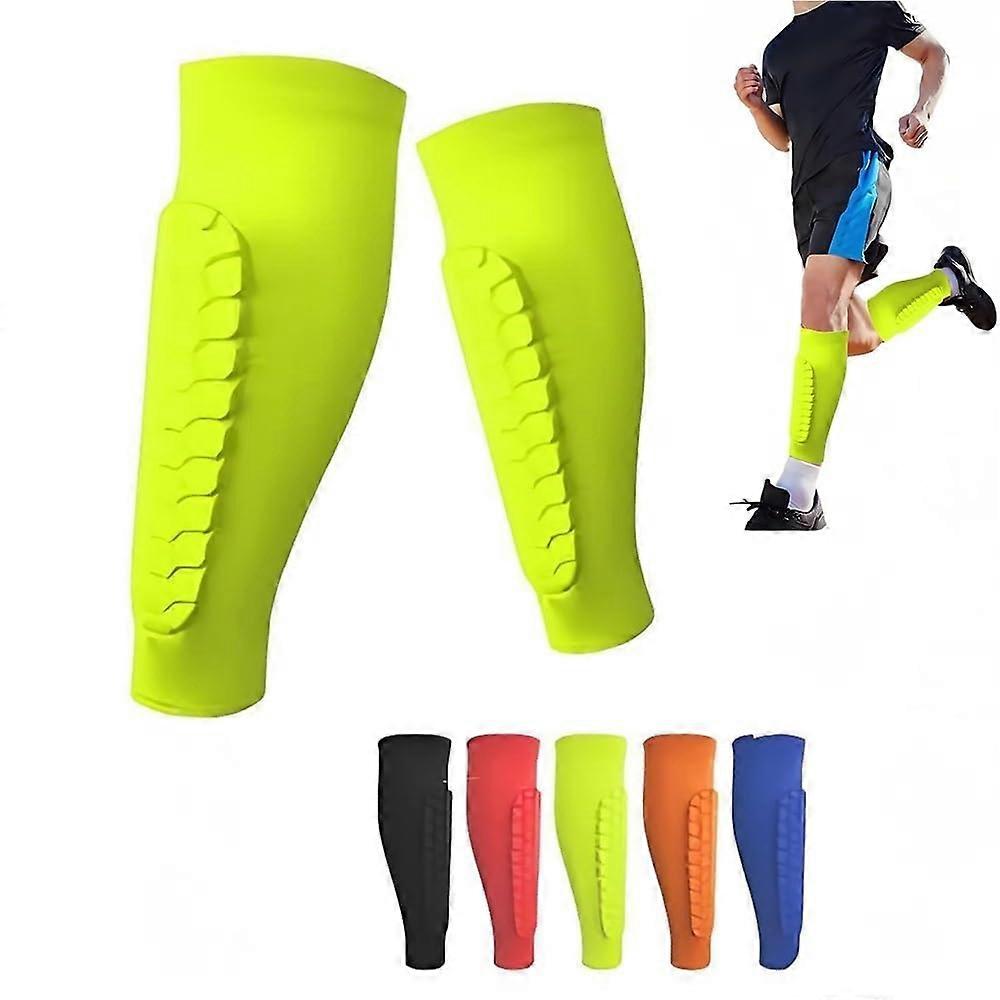 Lei S Green Football Shin guards for Youth Adults